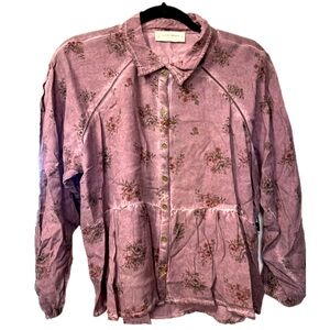 Lucky Brand Mauve Floral Shirt